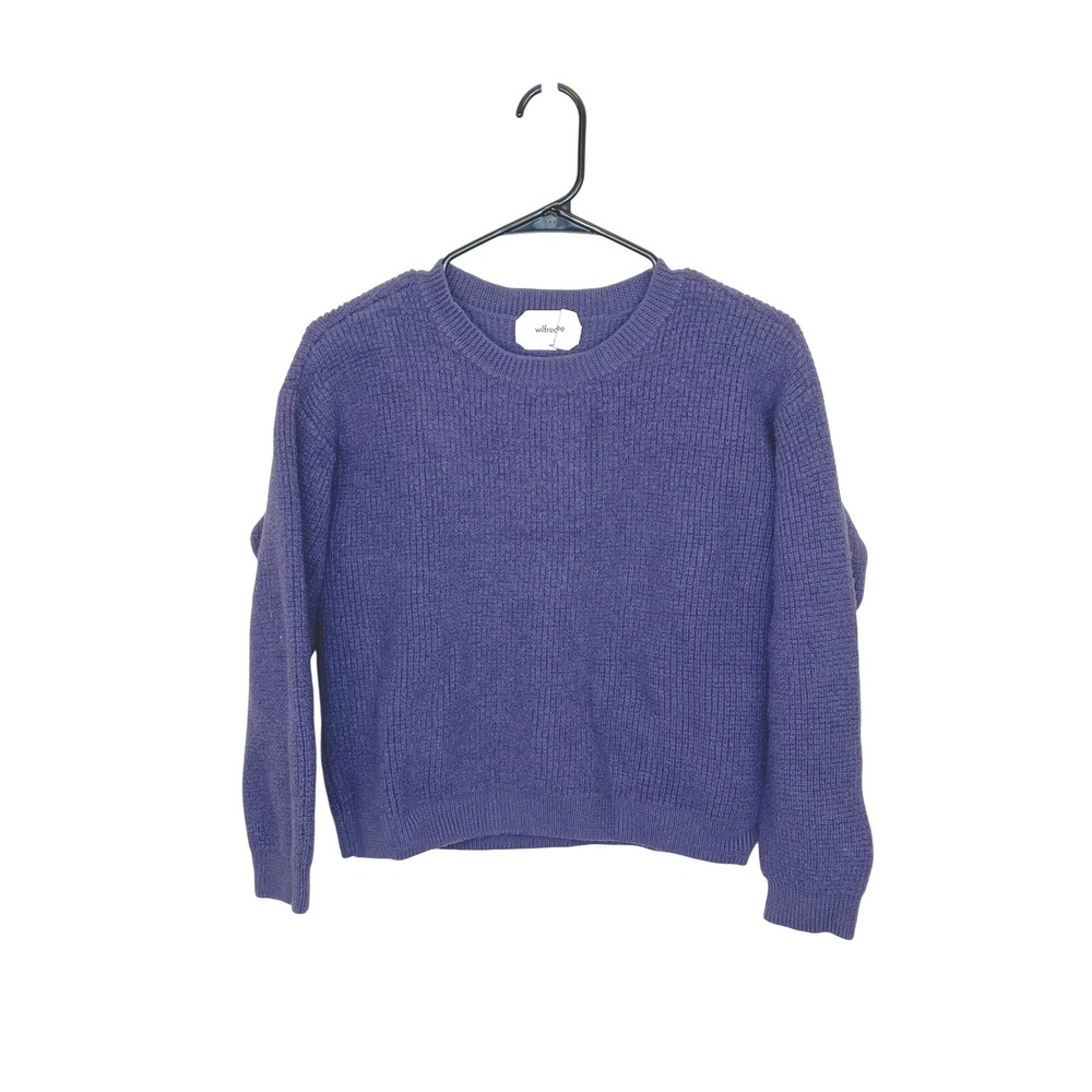 Aritizia Wilfred Isabelli Merino Wool Pullover Sweater Purple Large Boho Casual